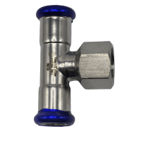 Пресс-тройник с ВР MVI, 89x3/4" (нержавеющая сталь)