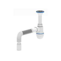 Сифон умыв/мойка бут лит/вып 1 1/2"x40 гофр 40х40 нерж/сетка АНИ Пласт C0505