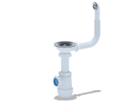 Сифон АНИ ГРОТ ф40-113 С КРУГЛЫМ ГИБКИМ ПЕРЕЛИВОМ A0142S