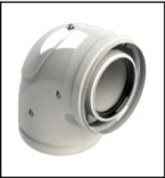 [GROPPALLI] [A03.010.000069] GROPPALLI Колено коаксиальное Ø 80/125 (90°) В/Н с визуальным осмотром для конденсационных котлов {белый}