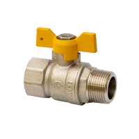 Кран газовый MVI 1/2"внутренняя-наружная, бабочка