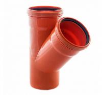 Тройник наружной канализации 200мм 45° ПВХ