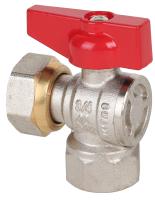 Кран шаровый полнопроходной угловой с накидной гайкой MVI 1/2", внутренняя-внутренняя, бабочка