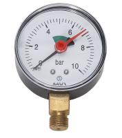 Манометр радиальный MVI, до 6 бар, D63 мм, с нижним подключением G1/4