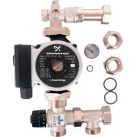 Насосно-смесительный узел с термостатическим клапаном 20-55°C, с насосом UPSO 25-65, 130 mm Stout SDG-0120-005011