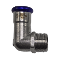 Пресс-угольник с НР укороченный MVI, 18х3/4" (нержавеющая сталь)