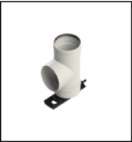 [GROPPALLI] [A01.012.000223] Тройник D= 160 мм с опорным кронштейном для конденсационных котлов {белый}