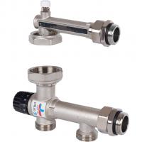 Насосно-смесительный узел с термостатическим клапаном 20-43°C и жидкокристаллическим термометром, без насоса Stout SDG-0120-005000