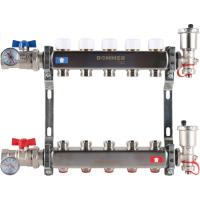 Коллектор из нержавеющей стали в сборе без расходомеров ROMMER 5 вых.