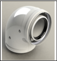 [GROPPALLI] [A03.010.000067] GROPPALLI Колено коаксиальное Ø 80/125 (90°) В/Н для конденсационных котлов {белый}