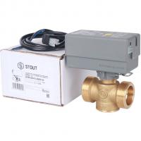 Компактный 2-Ходовой зональный клапан, сервопривод 230V, с кабелем 1м., НР 1 1/4" Stout SVM-0070-200132