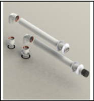 [GROPPALLI] [A03.011.001312] GROPPALLI Комплект дымоходный раздельный Ø 80/80 (забор + вывод) для котлов серии Time {белый}