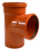 Тройник наружной канализации 160мм 87° ПВХ