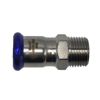 Пресс-фитинг с НР MVI, 15x3/4" (нержавеющая сталь)