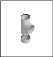 [GROPPALLI] [B0B.016.000061] Тройник D= 160 мм с заглушкой для сбора конденсата для конденсационных котлов {белый}