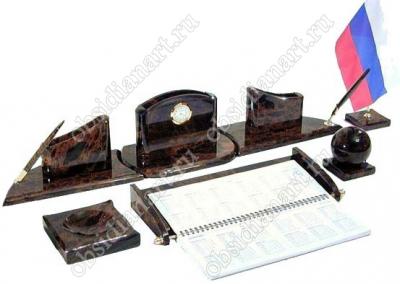 Настольный набор руководителя ObsidianArt Банкир из обсидиана