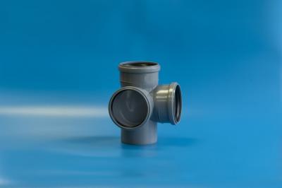 Крестовина двухплоскостная из полипропилена (ПП) для внутренней канализации 110х110х50/90 правая Политэк