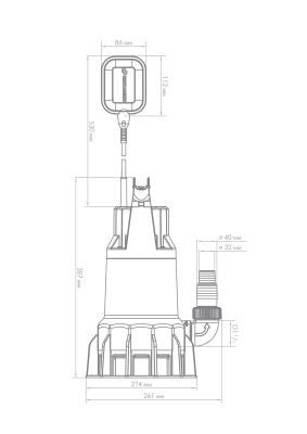 Насос погружной фекальный  Джилекс «ФЕКАЛЬНИК» 330/12