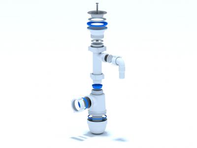 Сифон АНИ ф40 УНИВ. С НОСИКОМ C0300