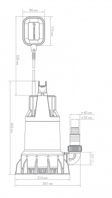 Насос погружной дренажный Джилекс «ДРЕНАЖНИК» 650/17