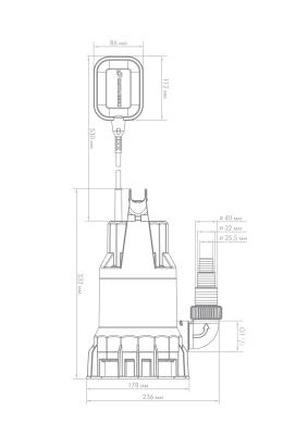 Насос погружной фекальный  Джилекс «ФЕКАЛЬНИК» 230/8