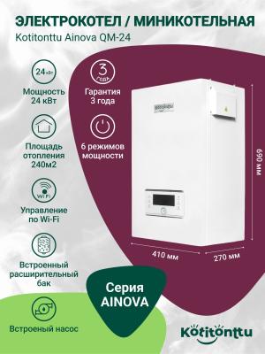 Электрический котел Kotitonttu Ainova QM-24, 24Квт (мини-котельная)